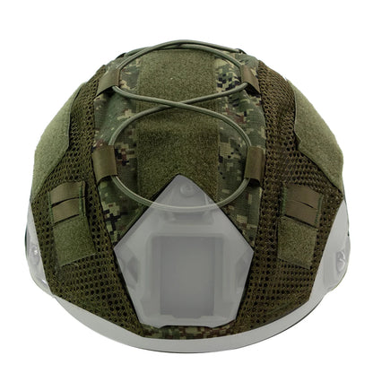Tactical Camo Helmet Cover for Ops-Core Fast Helmets dark-green by HitMyNeed
