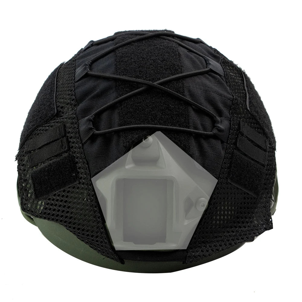 Tactical Camo Helmet Cover for Ops-Core Fast Helmets dark-grey by HitMyNeed