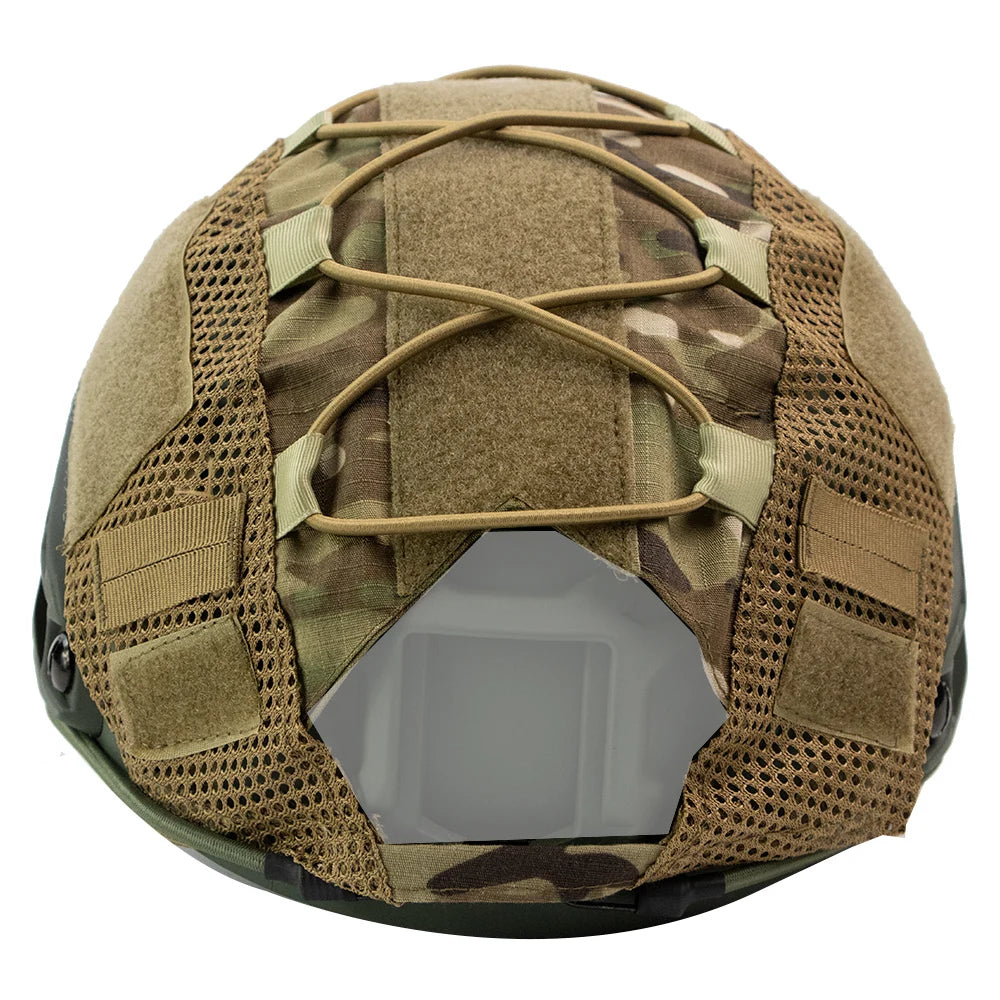Tactical Camo Helmet Cover for Ops-Core Fast Helmets yellow by HitMyNeed