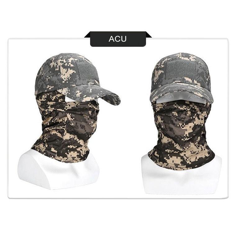 Tactical Camouflage Baseball Cap with Balaclava Hood acu by HitMyNeed
