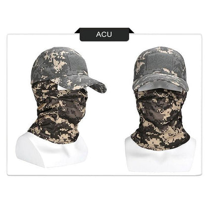 Tactical Camouflage Baseball Cap with Balaclava Hood acu by HitMyNeed