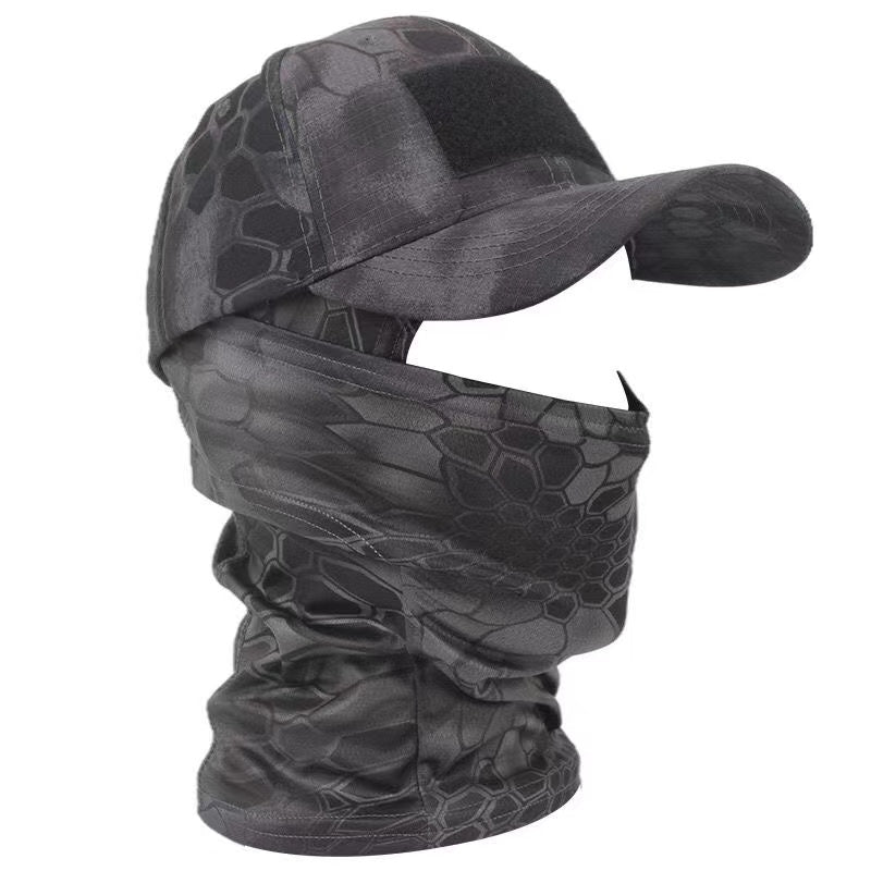 Tactical Camouflage Baseball Cap with Balaclava Hood bp by HitMyNeed