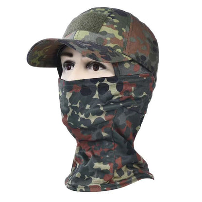 Tactical Camouflage Baseball Cap with Balaclava Hood durban-jungle by HitMyNeed