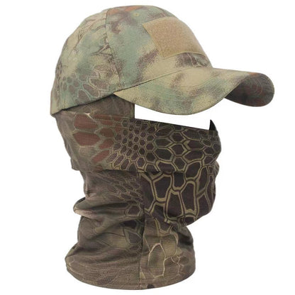 Tactical Camouflage Baseball Cap with Balaclava Hood gp by HitMyNeed
