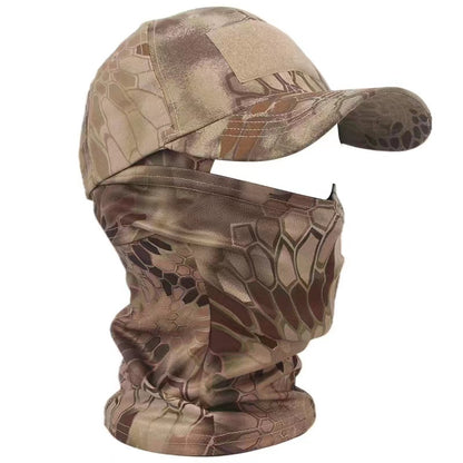 Tactical Camouflage Baseball Cap with Balaclava Hood yp by HitMyNeed