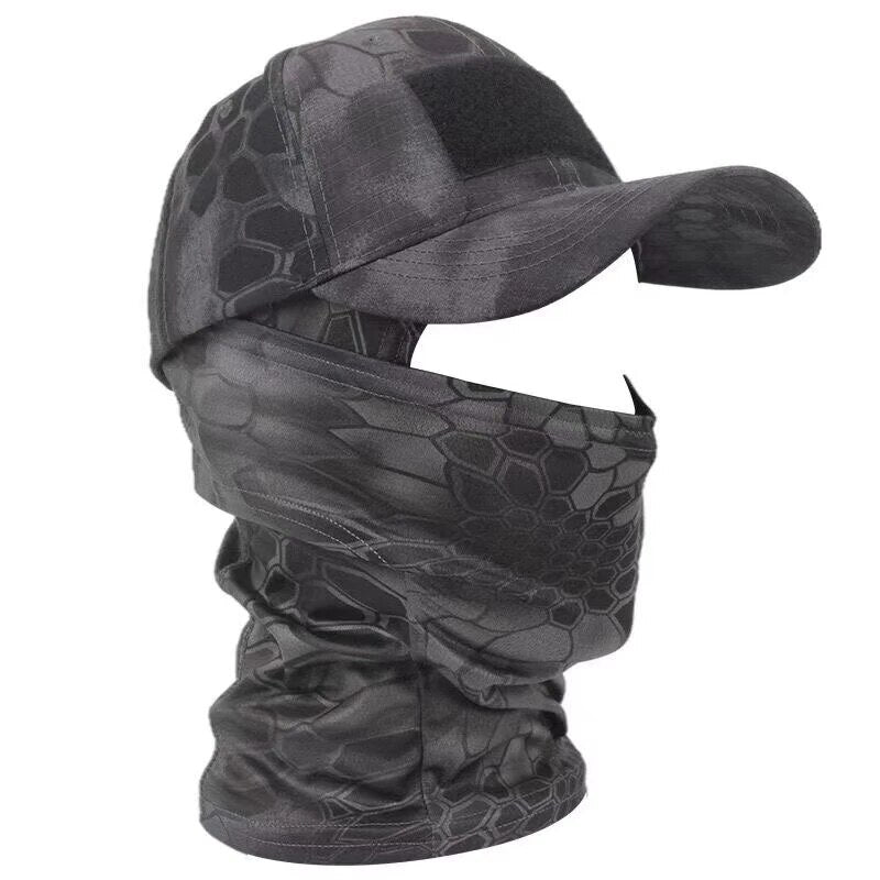 Tactical Camouflage Snapback Cap with Balaclava Mask by HitMyNeed