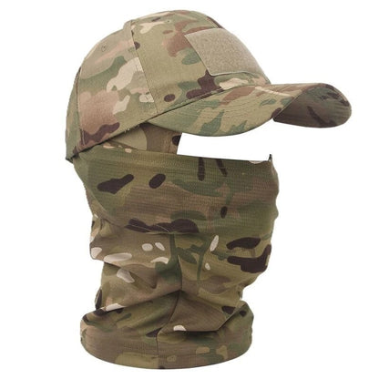 Tactical Camouflage Snapback Cap with Balaclava Mask by HitMyNeed