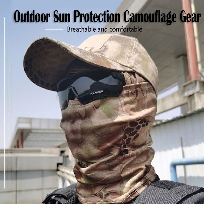 Tactical Camouflage Snapback Cap with Balaclava Mask by HitMyNeed