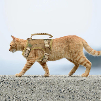 Tactical Cat & Small Dog Harness Vest with Leash by HitMyNeed