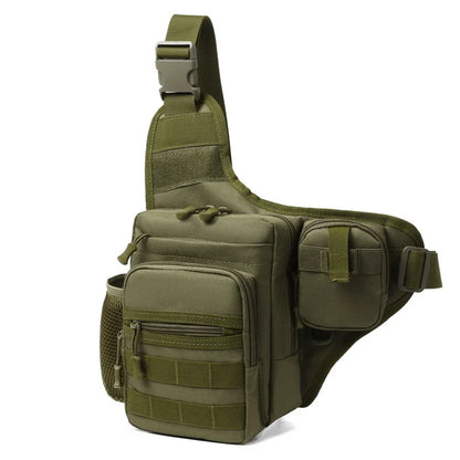 Tactical Chest Pouch Crossbody Waist Pack for Outdoors army-green by HitMyNeed