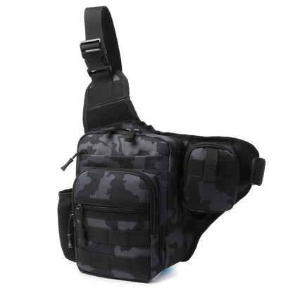 Tactical Chest Pouch Crossbody Waist Pack for Outdoors black-camo by HitMyNeed