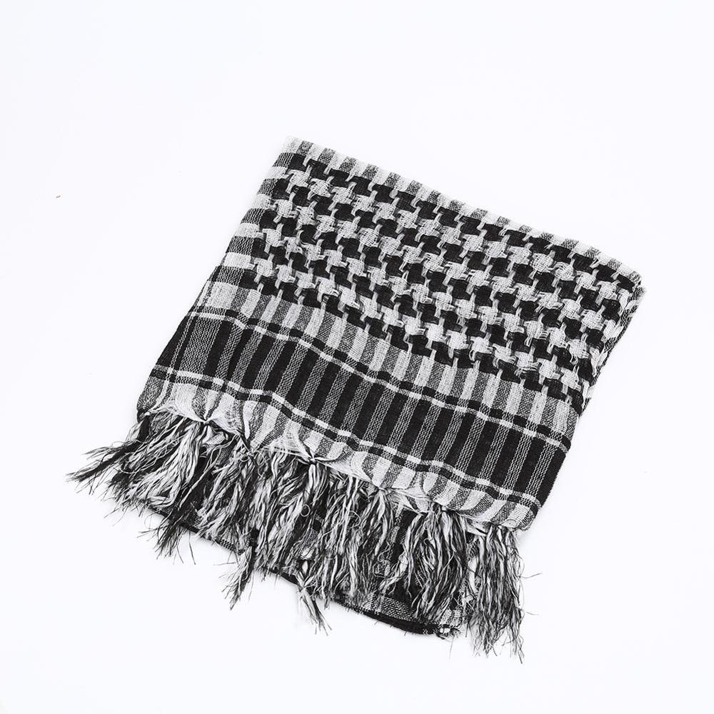 Tactical Desert Arab Scarf - Windproof Shemagh Hijab black-and-white by HitMyNeed