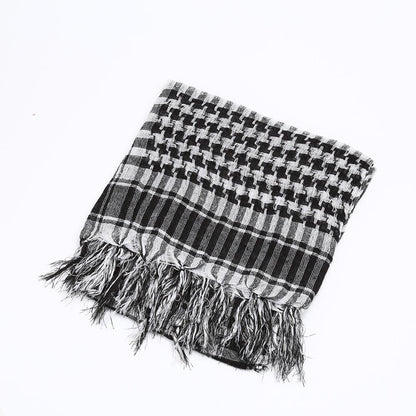 Tactical Desert Arab Scarf - Windproof Shemagh Hijab black-and-white by HitMyNeed