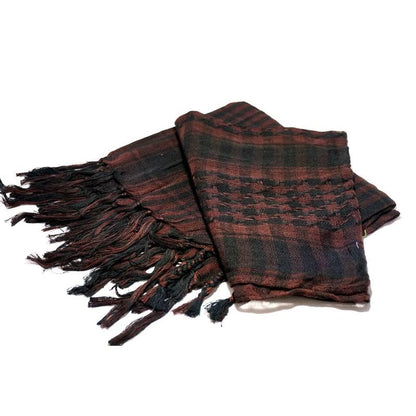 Tactical Desert Arab Scarf - Windproof Shemagh Hijab coffee-color by HitMyNeed