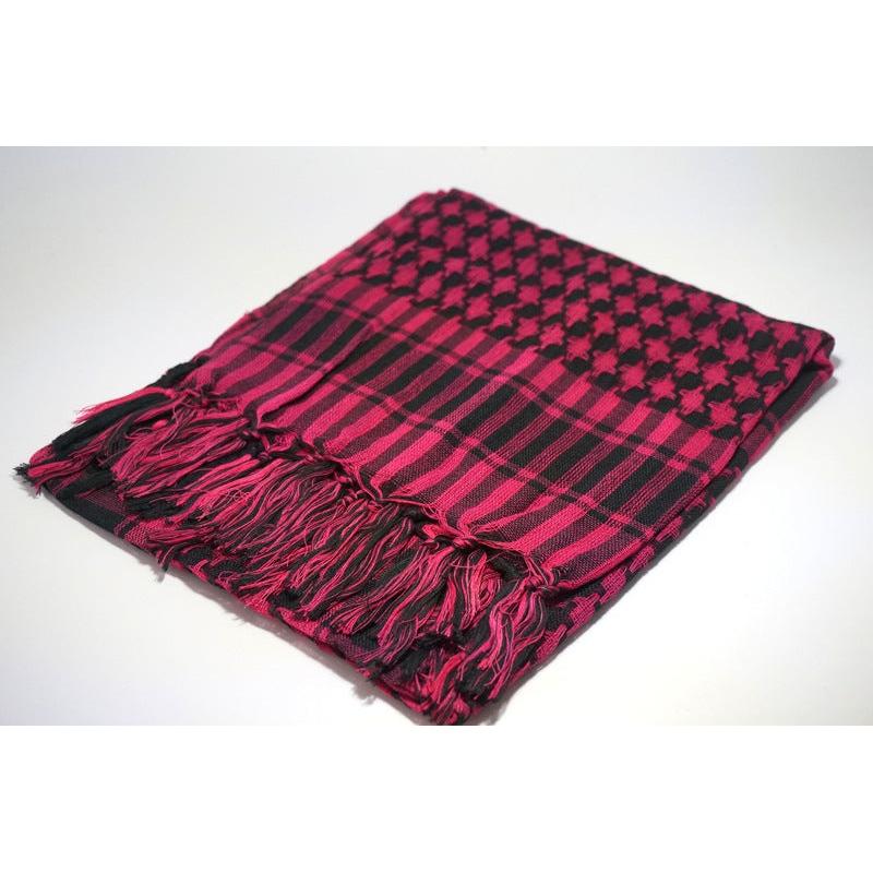 Tactical Desert Arab Scarf - Windproof Shemagh Hijab rose-red by HitMyNeed