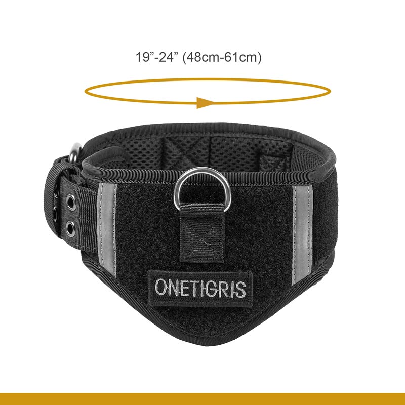 Tactical Dog Collar with Handle and Patch Area by HitMyNeed