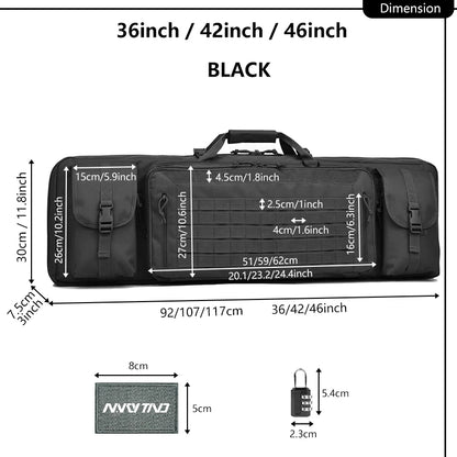 Tactical Double Rifle Case Backpack 36/42/46 Inch by HitMyNeed