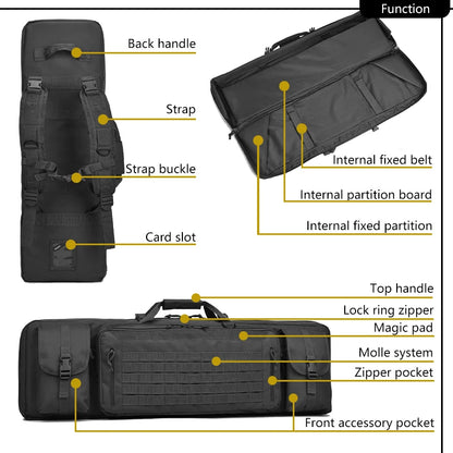 Tactical Double Rifle Case Backpack 36/42/46 Inch by HitMyNeed