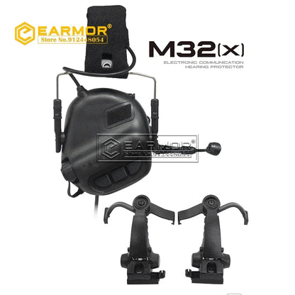 Tactical Electronic Hearing Protection Headset for RAC Rails black by HitMyNeed