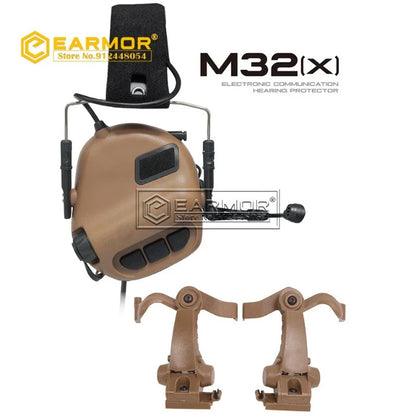 Tactical Electronic Hearing Protection Headset for RAC Rails coyote-brown by HitMyNeed
