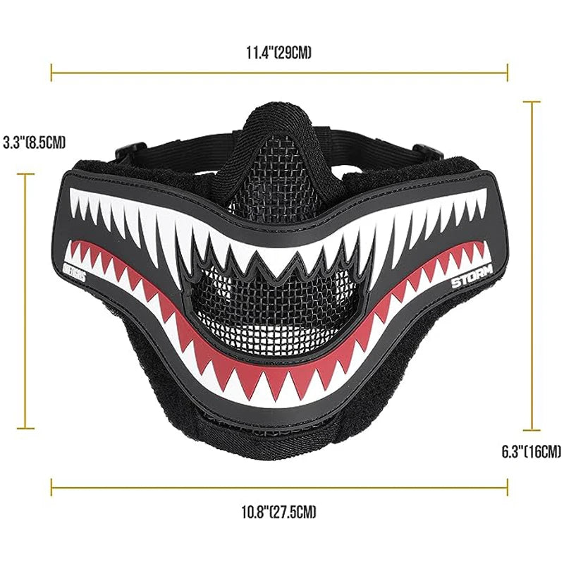 Tactical Foldable Mesh Airsoft Mask & Patch Combo a by HitMyNeed