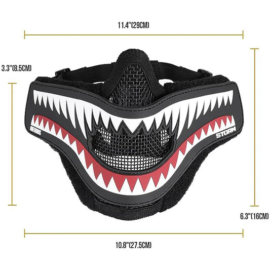 Tactical Foldable Mesh Airsoft Mask & Patch Combo a by HitMyNeed