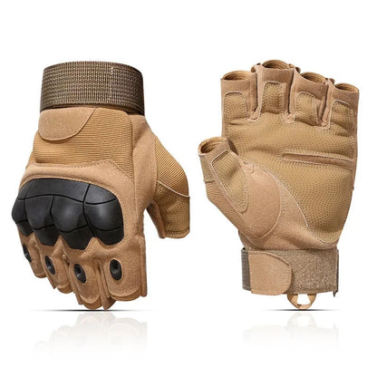 Tactical Full-Finger Touchscreen Military Gloves khaki-1 l by HitMyNeed