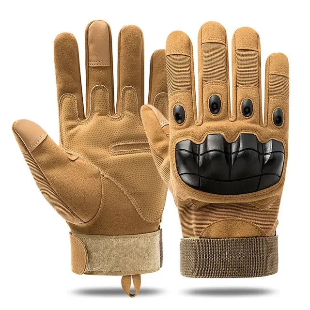 Tactical Full-Finger Touchscreen Military Gloves khaki m by HitMyNeed