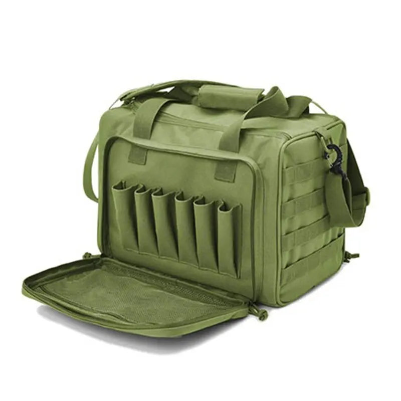 Tactical Gun Range Bag with Molle and Shoulder Strap green by HitMyNeed