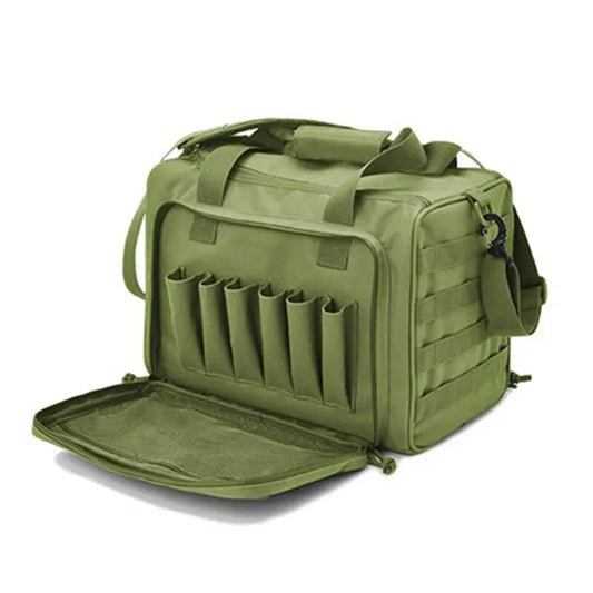 Tactical Gun Range Bag with Molle and Shoulder Strap green by HitMyNeed