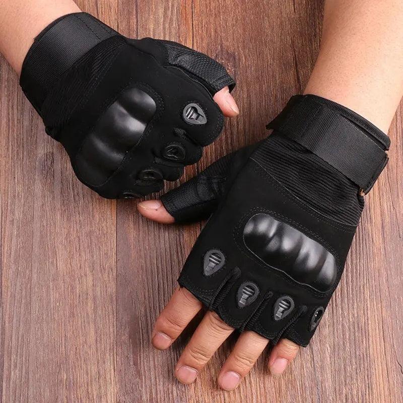 Tactical Half Finger Hard Knuckle Gloves by HitMyNeed