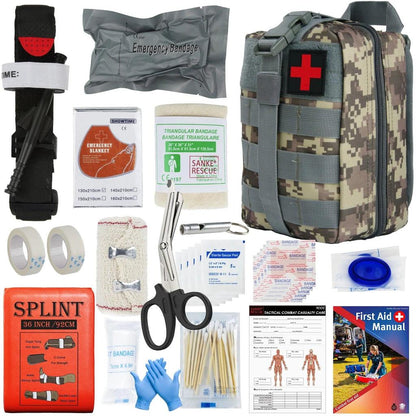 Tactical IFAK First Aid Survival Kit with 18 Items acu-ifak-d by HitMyNeed