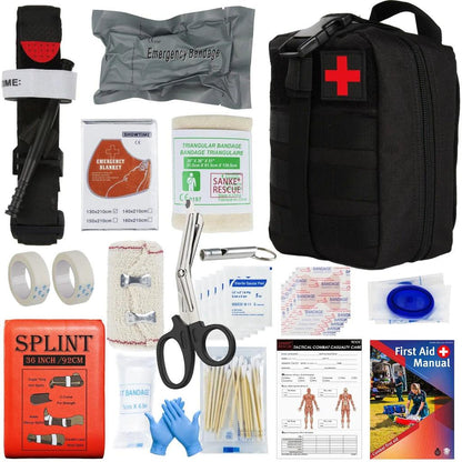 Tactical IFAK First Aid Survival Kit with 18 Items black-ifak-5 by HitMyNeed