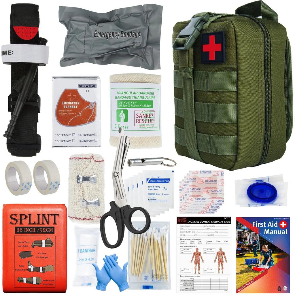 Tactical IFAK First Aid Survival Kit with 18 Items green-ifak-4 by HitMyNeed