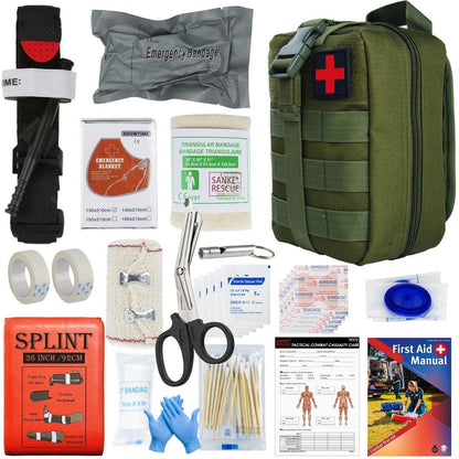 Tactical IFAK First Aid Survival Kit with 18 Items green-ifak-4 by HitMyNeed