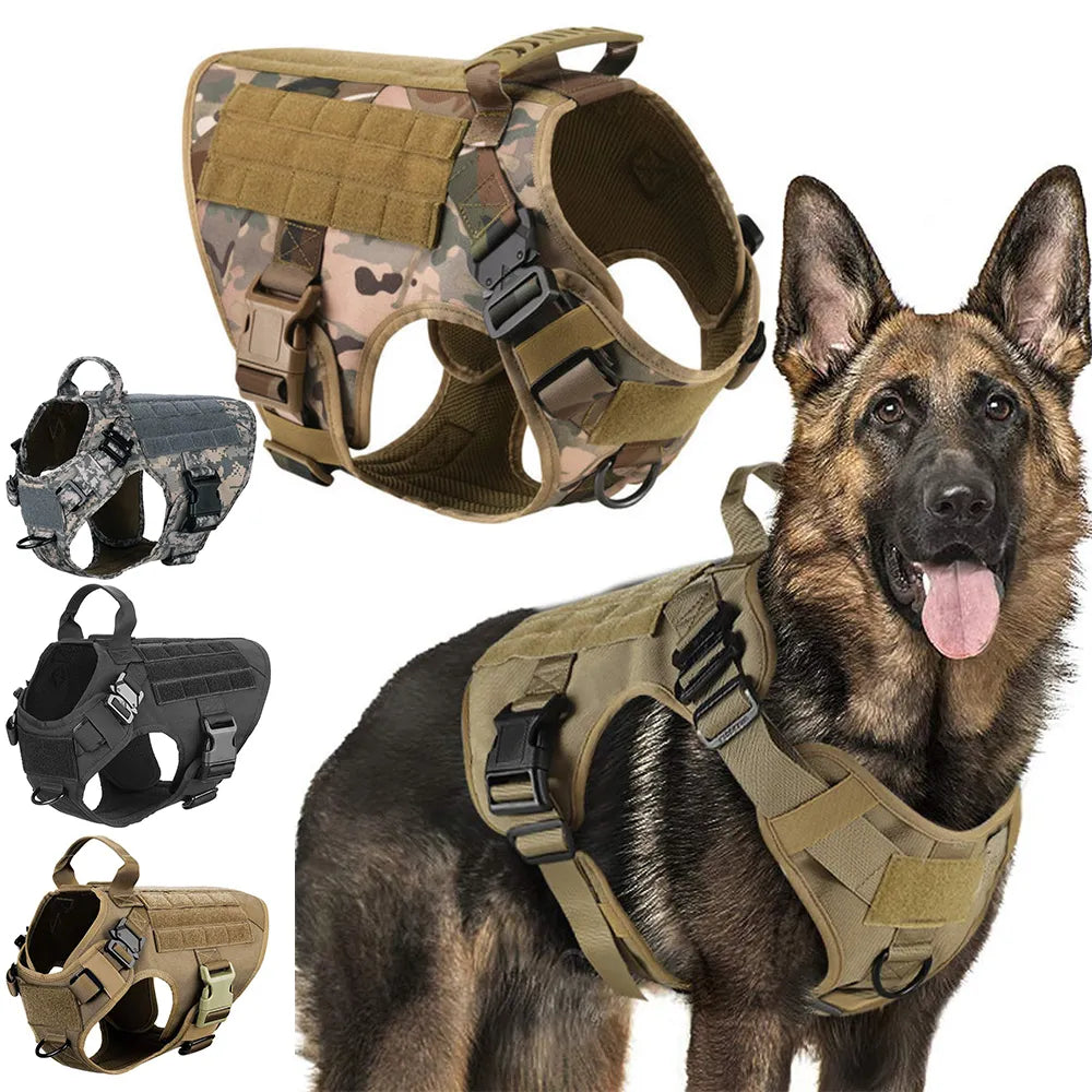 Tactical Large Dog Harness & Leash Set for K9 Training by HitMyNeed