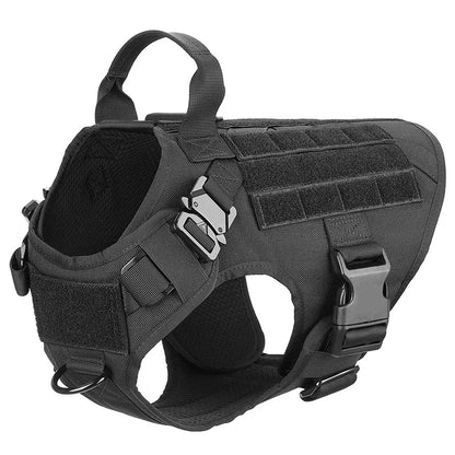 Tactical Large Dog Harness & Leash Set for K9 Training black-harness xl by HitMyNeed