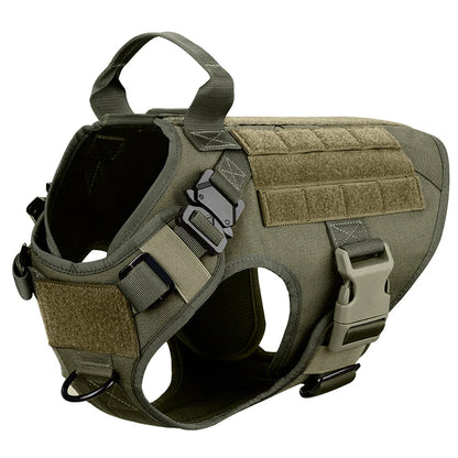 Tactical Large Dog Harness & Leash Set for K9 Training green-harness xl by HitMyNeed