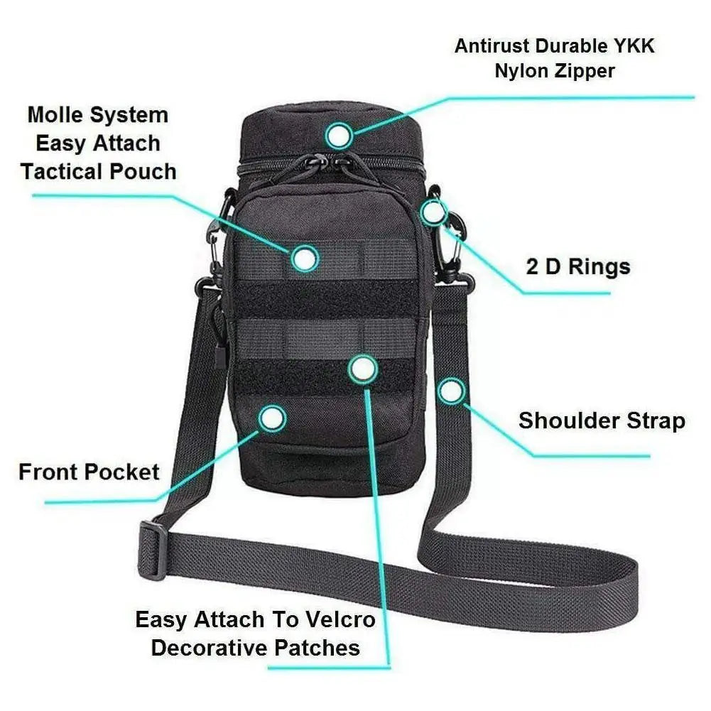 Tactical MOLLE Water Bottle Holder with Strap by HitMyNeed