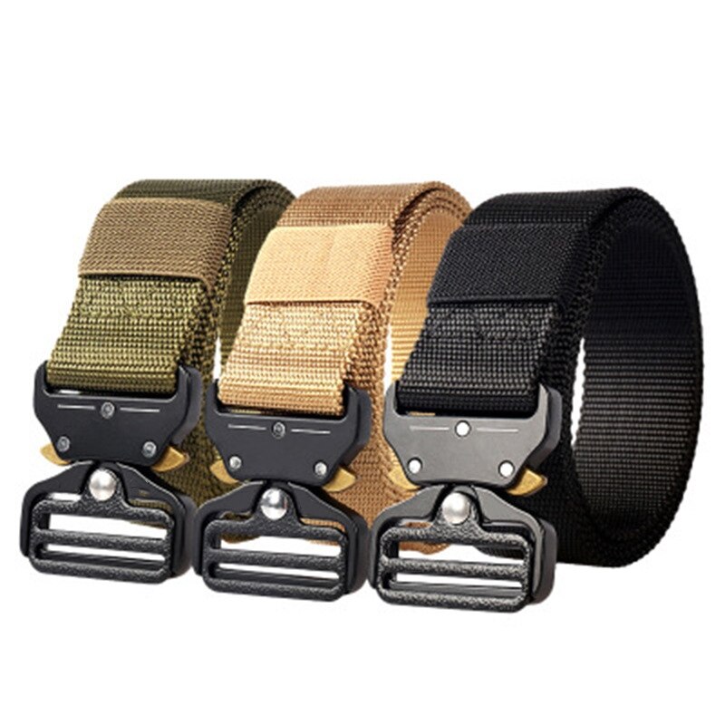 Tactical Nylon Canvas Belt with Snake Eye Buckle by HitMyNeed