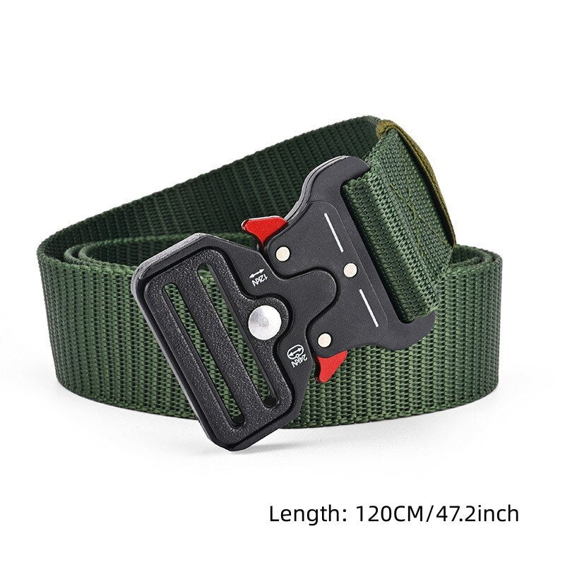 Tactical Nylon Canvas Belt with Snake Eye Buckle by HitMyNeed
