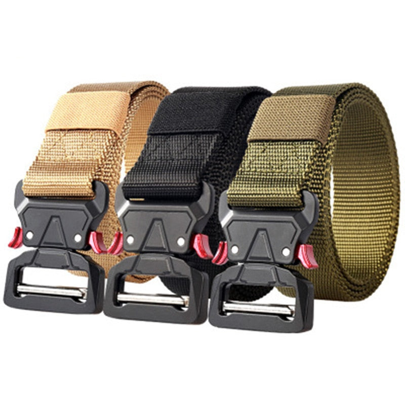 Tactical Nylon Canvas Belt with Snake Eye Buckle by HitMyNeed