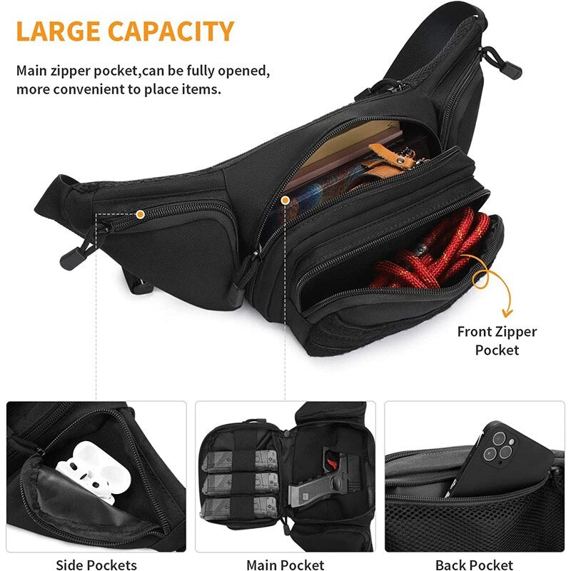 Tactical Nylon Waist Pack for Hiking & Airsoft by HitMyNeed