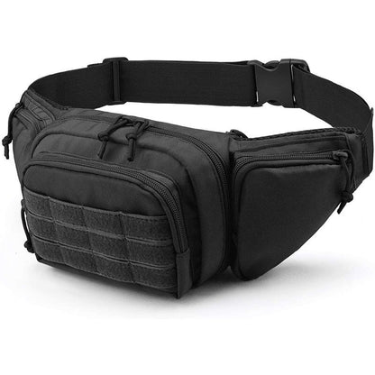 Tactical Nylon Waist Pack with Phone & Gear Pockets black by HitMyNeed