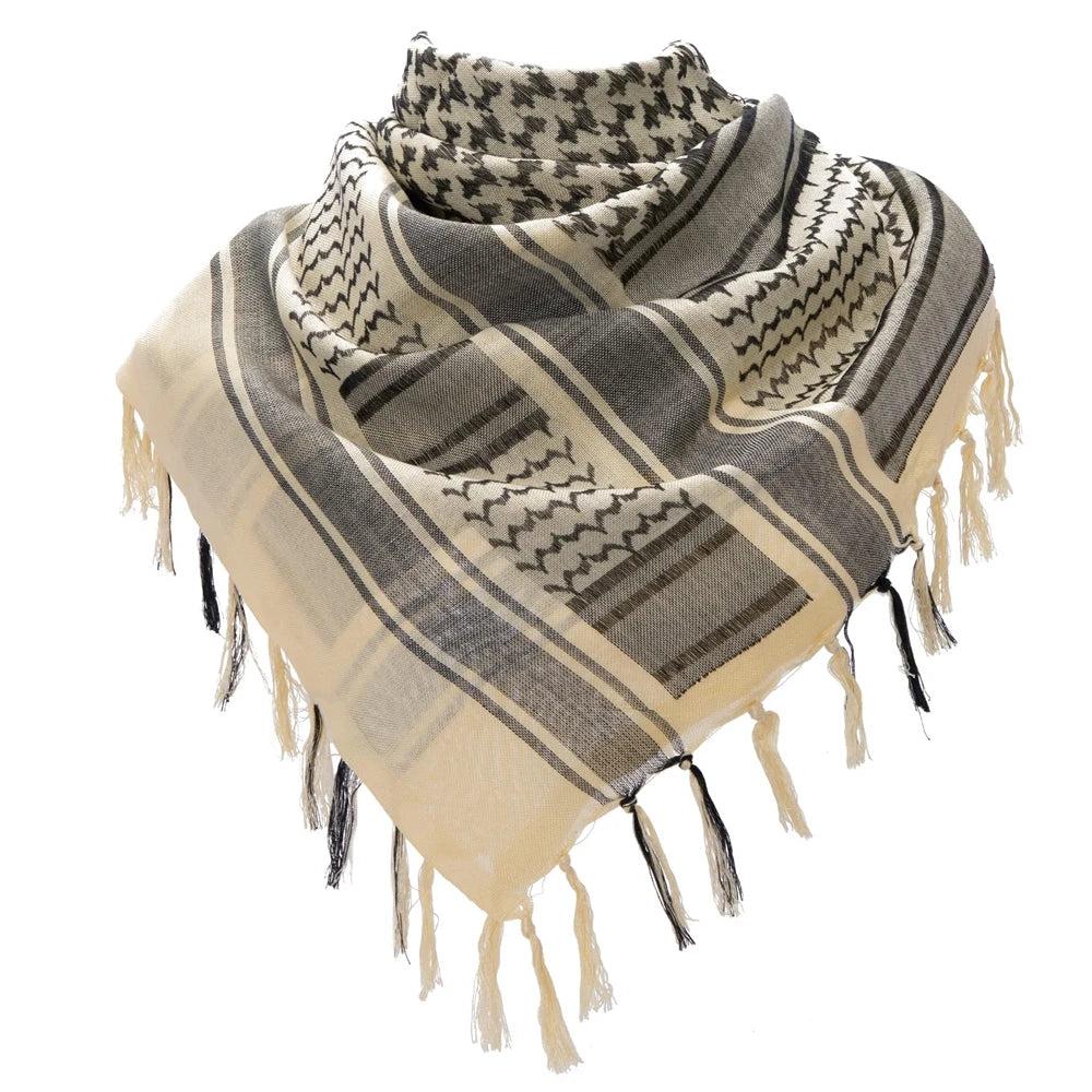 Tactical Shemagh Military Scarf 110 x 110 cm Cotton beige by HitMyNeed