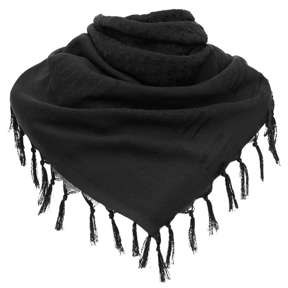 Tactical Shemagh Military Scarf 110 x 110 cm Cotton black by HitMyNeed