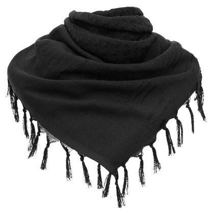 Tactical Shemagh Military Scarf 110 x 110 cm Cotton black by HitMyNeed
