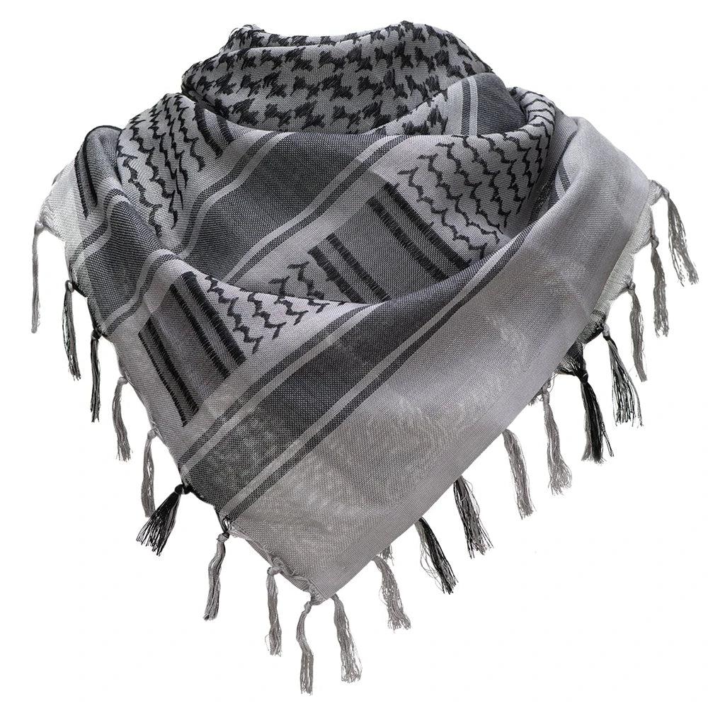 Tactical Shemagh Military Scarf 110 x 110 cm Cotton grey by HitMyNeed