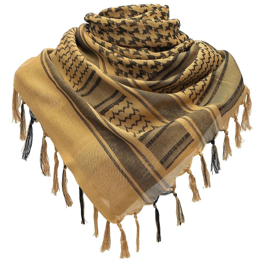 Tactical Shemagh Military Scarf 110 x 110 cm Cotton sand by HitMyNeed