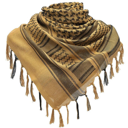 Tactical Shemagh Military Scarf 110 x 110 cm Cotton sand by HitMyNeed